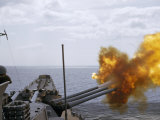 Buy Crewmen Watch as 16-Inch Guns Fire Salvos at AllPosters.com