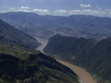 Buy Steep Cliffs Loom over Yangtze River at Western End of Wushan Gorge at AllPosters.com