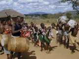 Buy Wakamba Tribesmen and Women Dance to the Beat of Large Drums at AllPosters.com