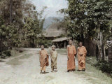 Buy Buddhist Novices Stroll Along the Village Roads at AllPosters.com