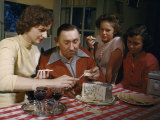 Buy People Eat Cheese and Drink Wine Produced Locally at AllPosters.com