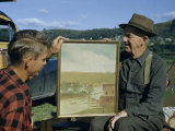 Buy Men Look at Painting of Pennsylvania's 19th Century Lumber Business at AllPosters.com