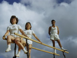 Buy Gymnasts Sit and Stand on Balance Beams at AllPosters.com