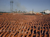Buy Scenic View of International Harvester's Stockpile of Tractor Wheels at AllPosters.com