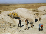 Buy Rockhounds Searching for Agates Follow a Bulldozer at AllPosters.com