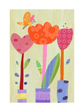 Patterned Tulips with Butterfly
