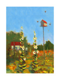 Birdhouse and Flowers