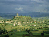Buy Castle Tower on Lava Rock Dominates Rural Valley of Old Volcanic Bowl at AllPosters.com