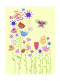 Butterfly in Flower Garden