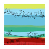 Buy Birds in Black on Wire at AllPosters.com