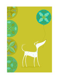 Dotted Dog with Round Balloon
