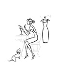Woman at Makeup Mirror