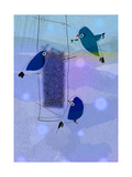 Buy Birds at Bird Feeder at AllPosters.com