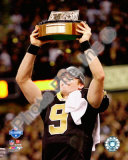 Drew Brees 2009 With NFC Championship Trophy