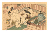 Buy Japanese Woodblock, Public Baths at AllPosters.com