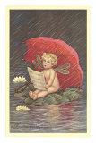 Child Fairy Under Umbrella
