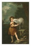 Buy Little Shepherd with Lamb at AllPosters.com