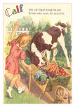 Calf, Little Girl with Vegetable Cart