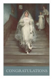 Congratulations, Bride on Stairs