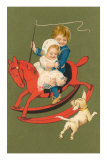 Children on Rocking Horse