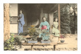 Japanese Girls with Bonsai