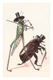 Beetle and Grasshopper out for a Stroll