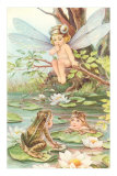 Baby with Dragonfly Wings and Frog Children