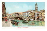Painting of Rialto Bridge, Venice, Italy
