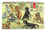 Cats Playing Soccer