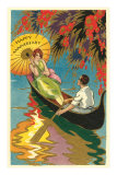 Buy Happy Anniversary, Couple in Canoe at AllPosters.com