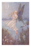 Butterfly Girl Playing Flute