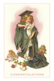 Congratulations, Little Girl in Cap and Gown