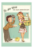 To My Wife, Anniversary, Cartoon Couple