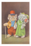 Dressed Kittens on the Town