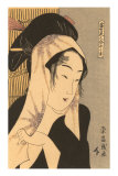 Buy Japanese Woodblock, Woman with Scarf at AllPosters.com