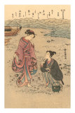 Buy Japanese Woodblock, Japanese Women on Shore at AllPosters.com