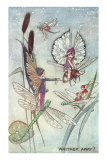 Fairies Riding Dragonflies and Bees