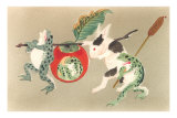 Buy Frogs and Rabbit Carrying Palanquin at AllPosters.com