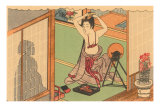 Buy Japanese Woodblock, Lady at Toilette at AllPosters.com