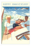 Happy Anniversary, Couple in Sailboat