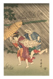 Buy Japanese Woodblock, Rain Storm at AllPosters.com