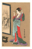 Geisha Fixing Hairdo