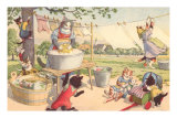 Cats on Laundry Day