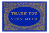 Buy Thank You Very Much, Gold on Blue at AllPosters.com