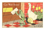 Get Well Soon, Garden Creatures at Door