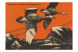 Happy Anniversary, Geese in Flight