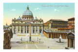 St. Peter's Square and Cathedral, Rome, Italy