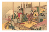Japanese Woodblock, Tea Ceremony