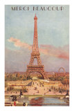 Buy Merci Beaucoup, Eiffel Tower at AllPosters.com
