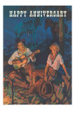 Happy Anniversary, Couple by Campfire
